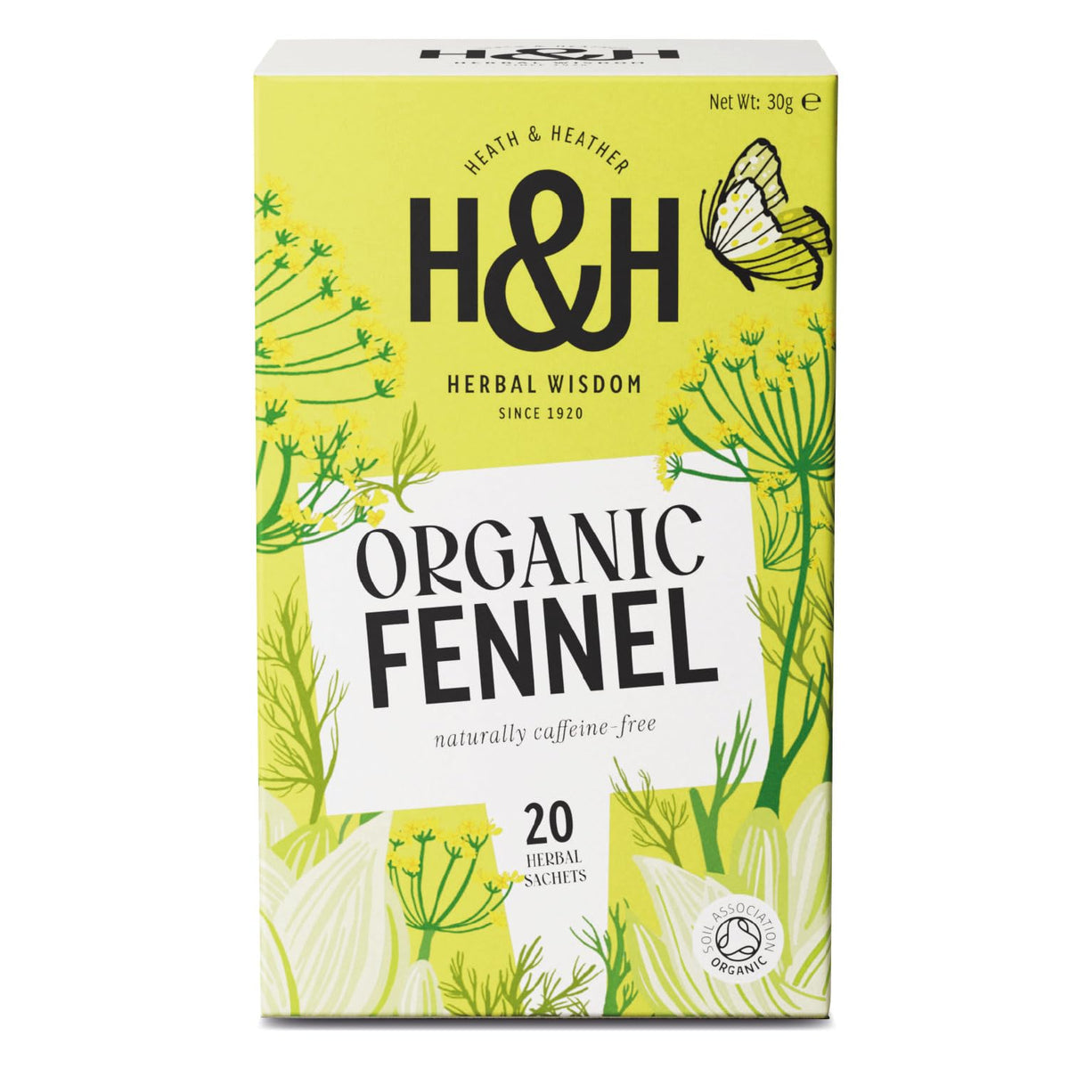 Heath & Heather Organic Fennel Tea - Digestive Infusion, 20 Count