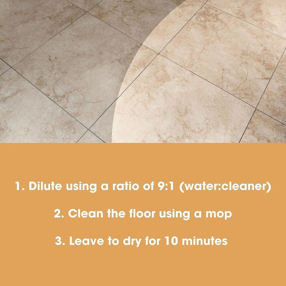 Furniture Clinic Stone & Tile Floor Cleaner - Concentrated Formula | Cleans 1000m² | Lemon Scent 4