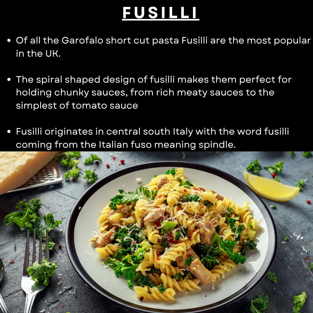 Garofalo Fusilli Dry Pasta - 1kg (Pack of 2) | Premium Italian Pasta | Durum Wheat Semolina 3