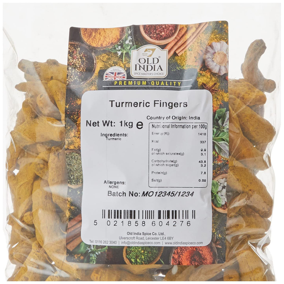 Old India Turmeric Fingers - 1kg Whole Spice 2