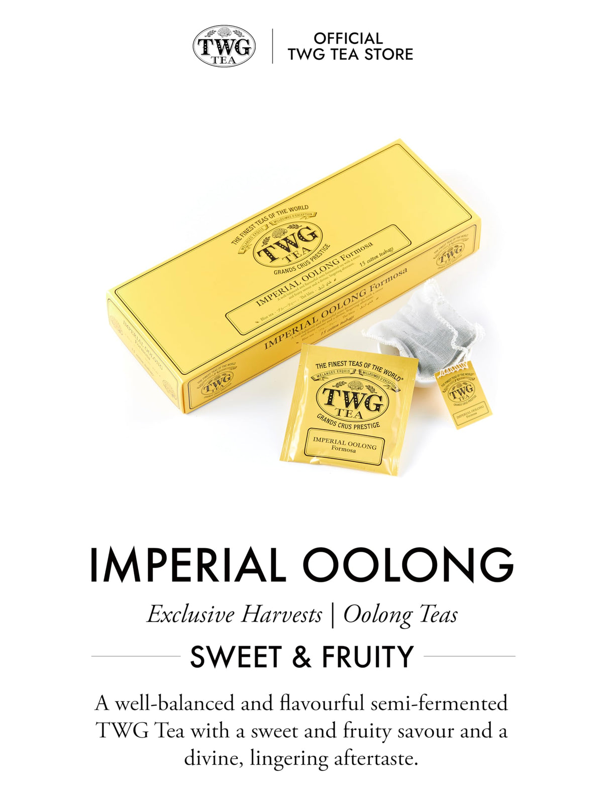 TWG Tea Imperial Oolong - Single Estate Oolong Tea | 15 Hand Sewn Cotton Teabags 3