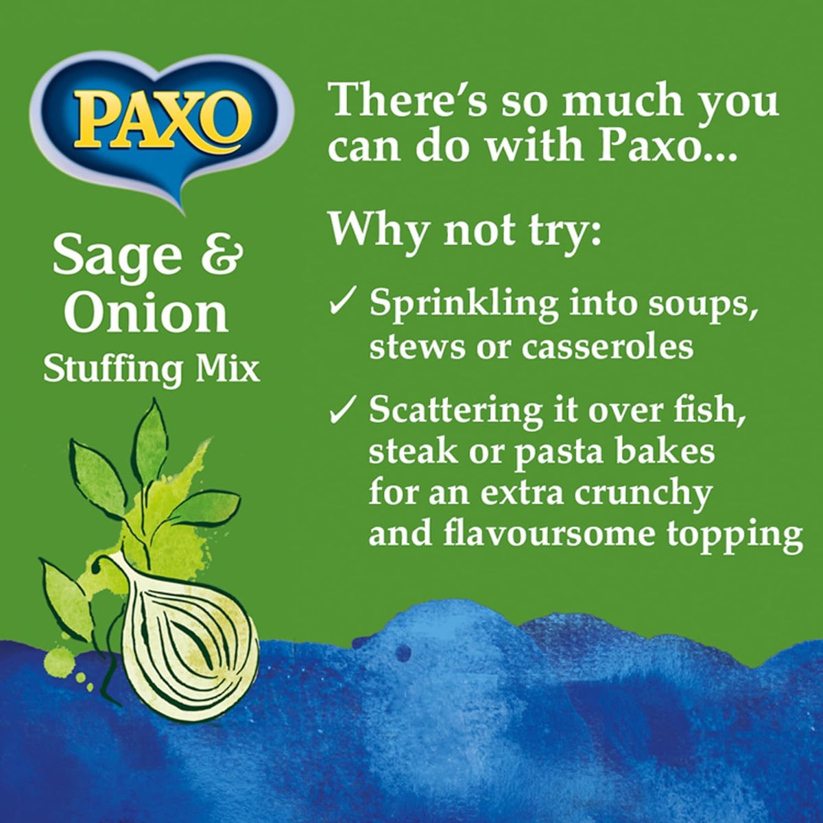 Paxo Sage & Onion Stuffing Mix - 340g Box (Pack of 8) 7