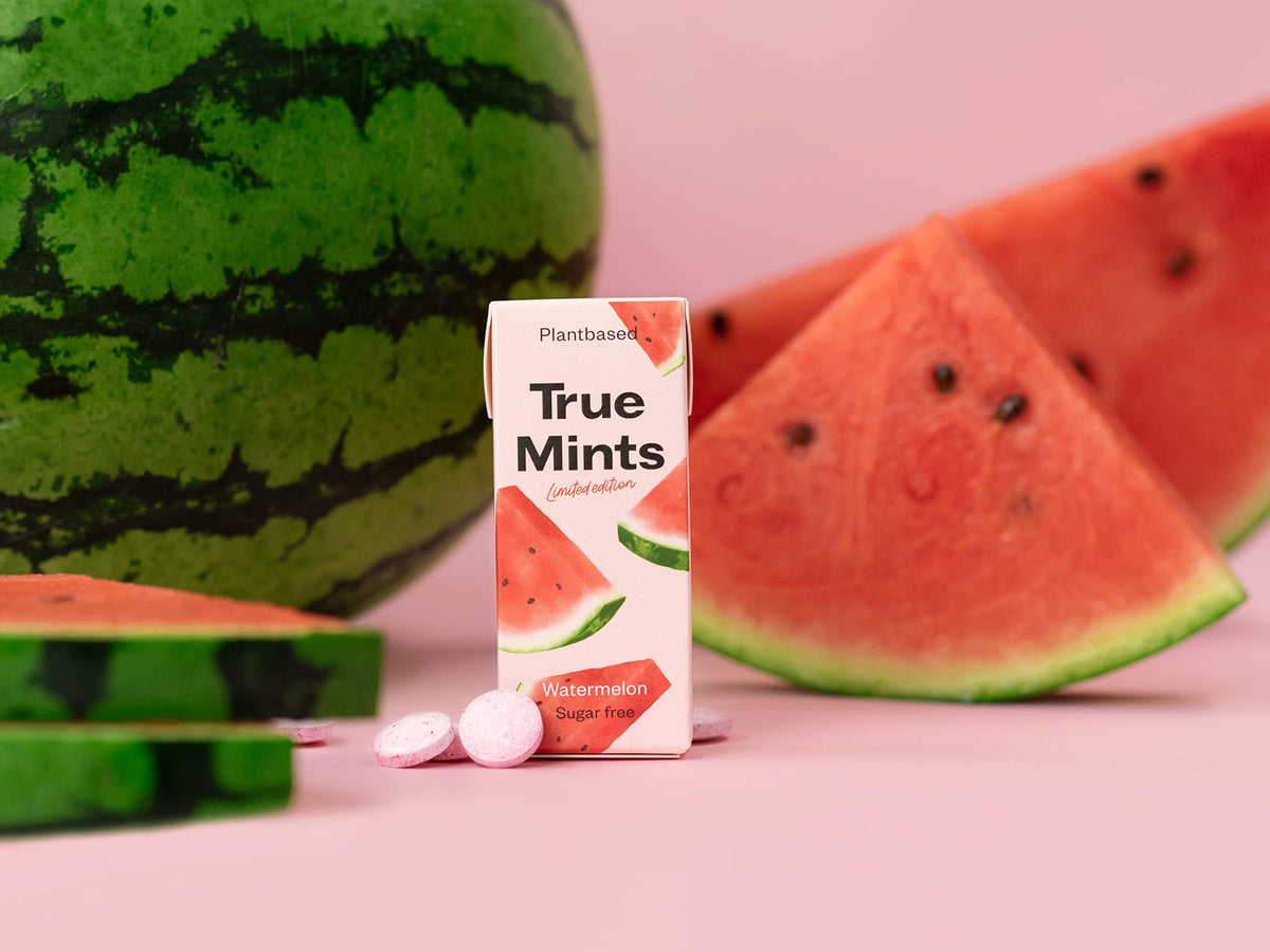 True Gum Watermelon Mints - Sugar-Free, Vegan, Xylitol Sweetened | 12-Pack 4