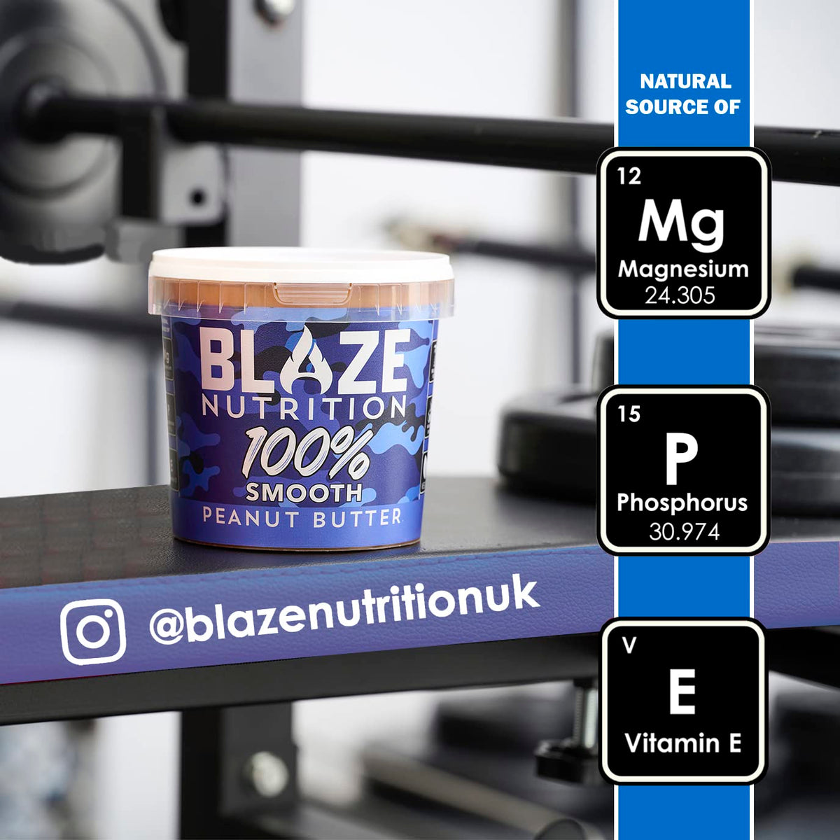 Blaze Nutrition Smooth Peanut Butter - 30% Protein | 1kg | 100% Roasted Peanuts 4