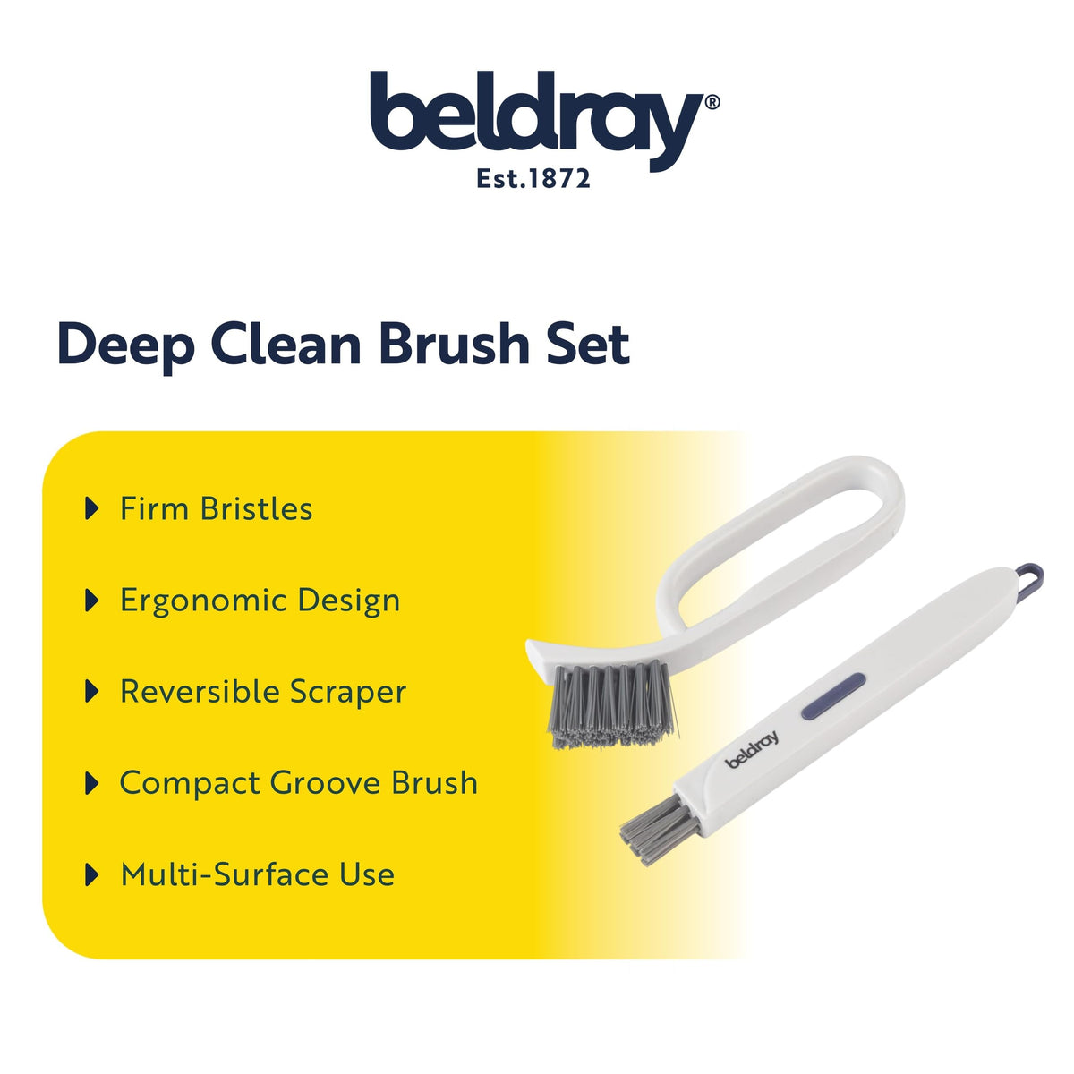 Beldray Deep Clean Crevice Brush & Scraper Set - Tackles Stubborn Dirt & Grime 2
