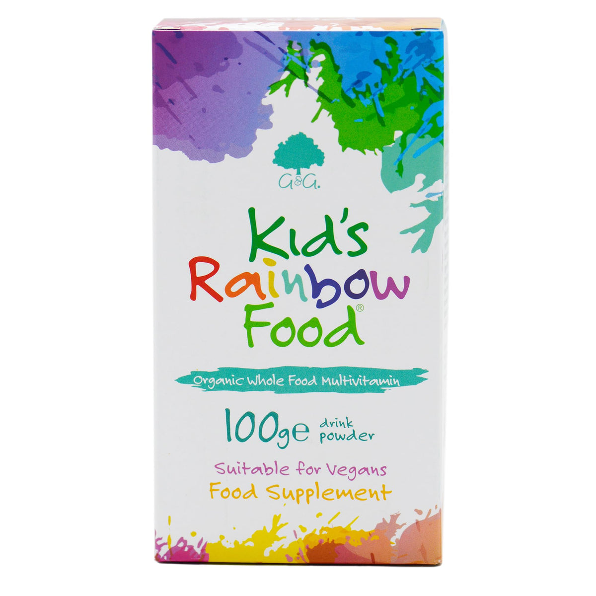 G&G Vitamins Kid's Rainbow Food - Organic Whole Food Multivitamin Powder | 100g | Vegan 1