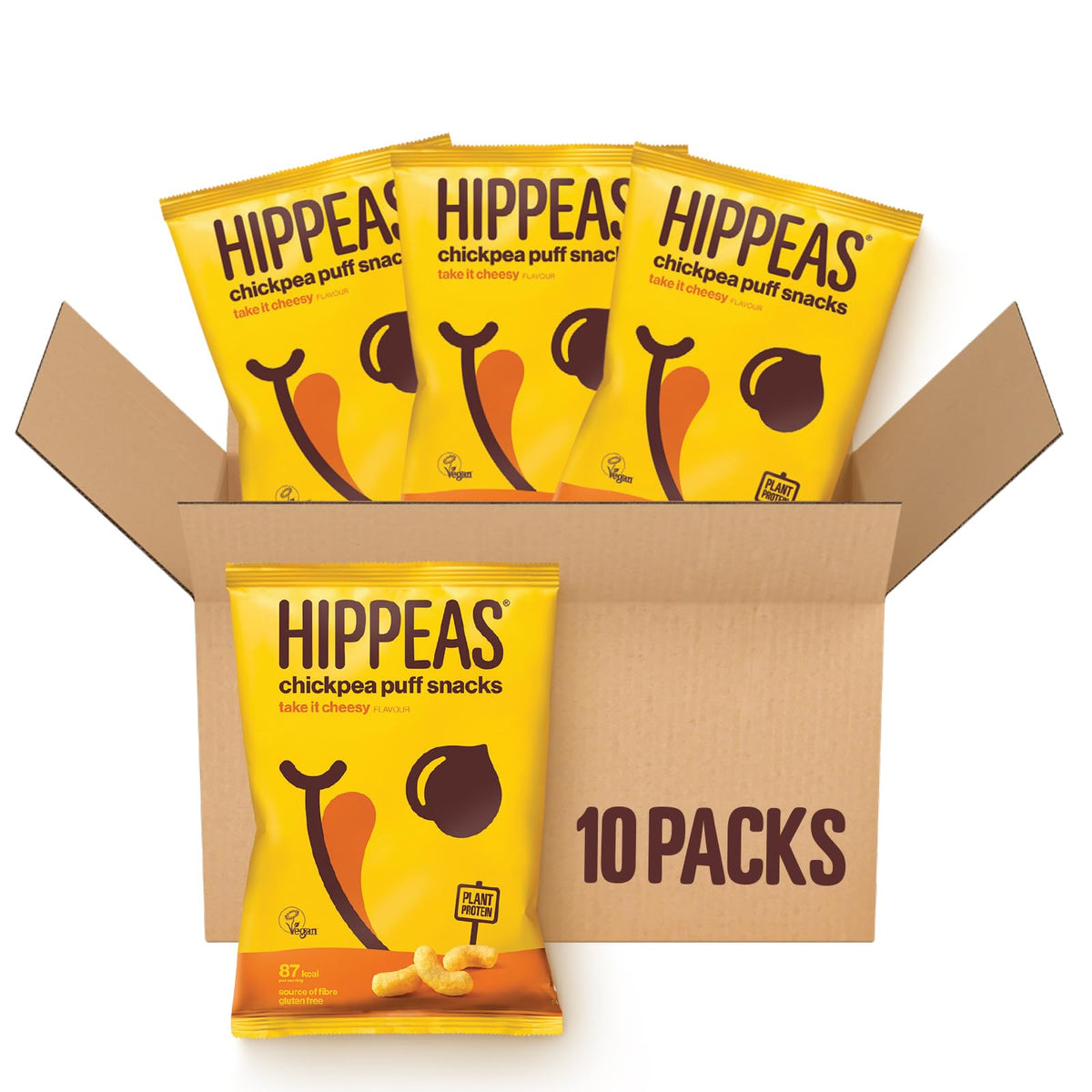 Hippeas Cheese Flavoured Chickpea Puffs Multipack - 10 x 78g Sharing Bags