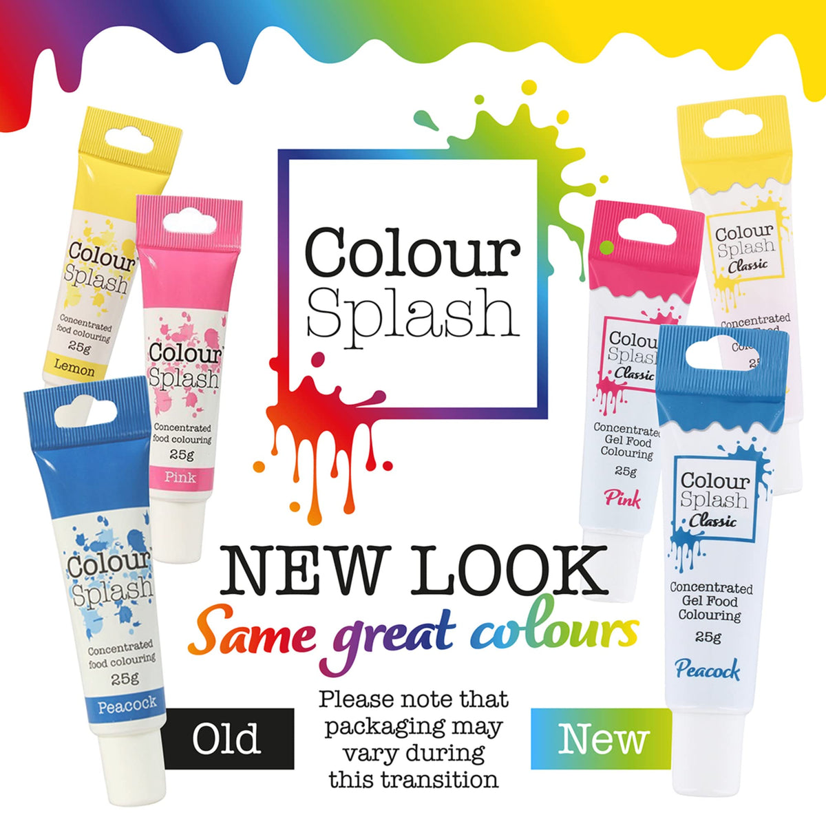 Colour Splash Food Colouring Gel Set - 5 Pack | Highly Concentrated | Easy-to-Use Tubes 7