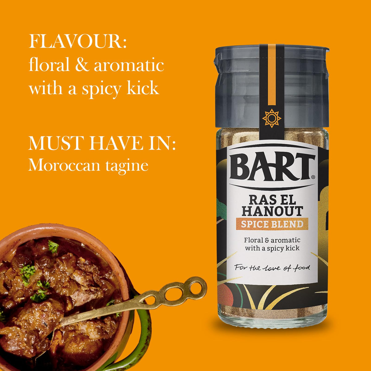 BART Ras El Hanout Spice Blend - 6 x 35g Jars | Moroccan Style | Aromatic & Floral