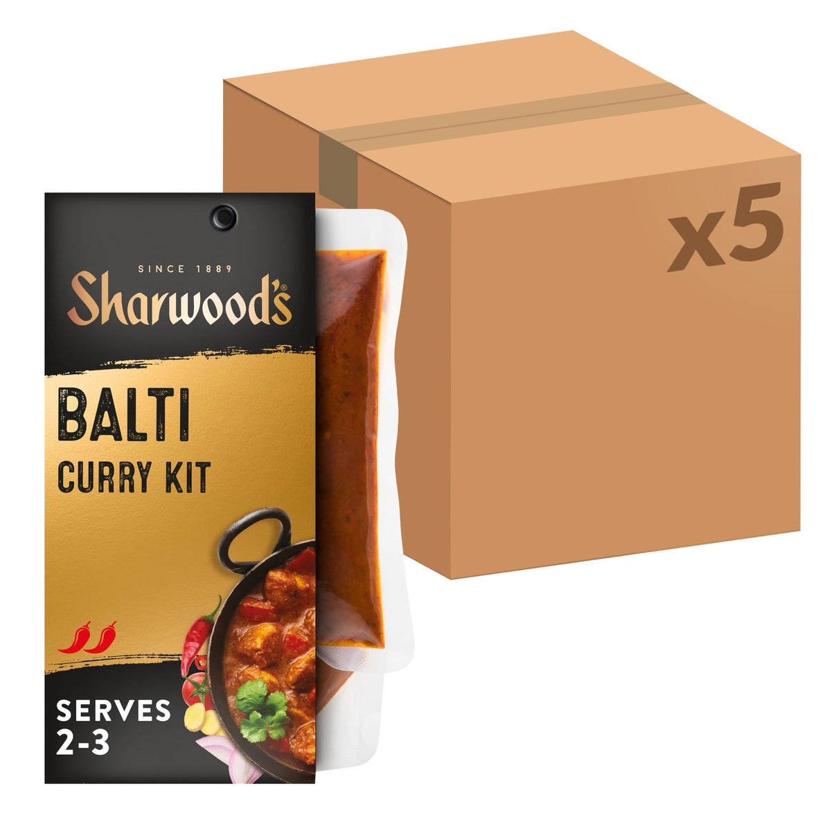 Sharwood's Chef's Special Balti Curry Kit - Authentic Indian Flavours | 5 x 280g Packs