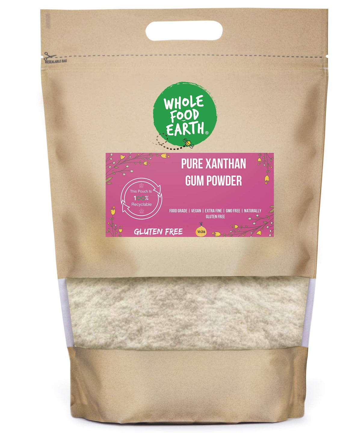 Wholefood Earth Xanthan Gum Powder - Food Grade Thickener | 125g