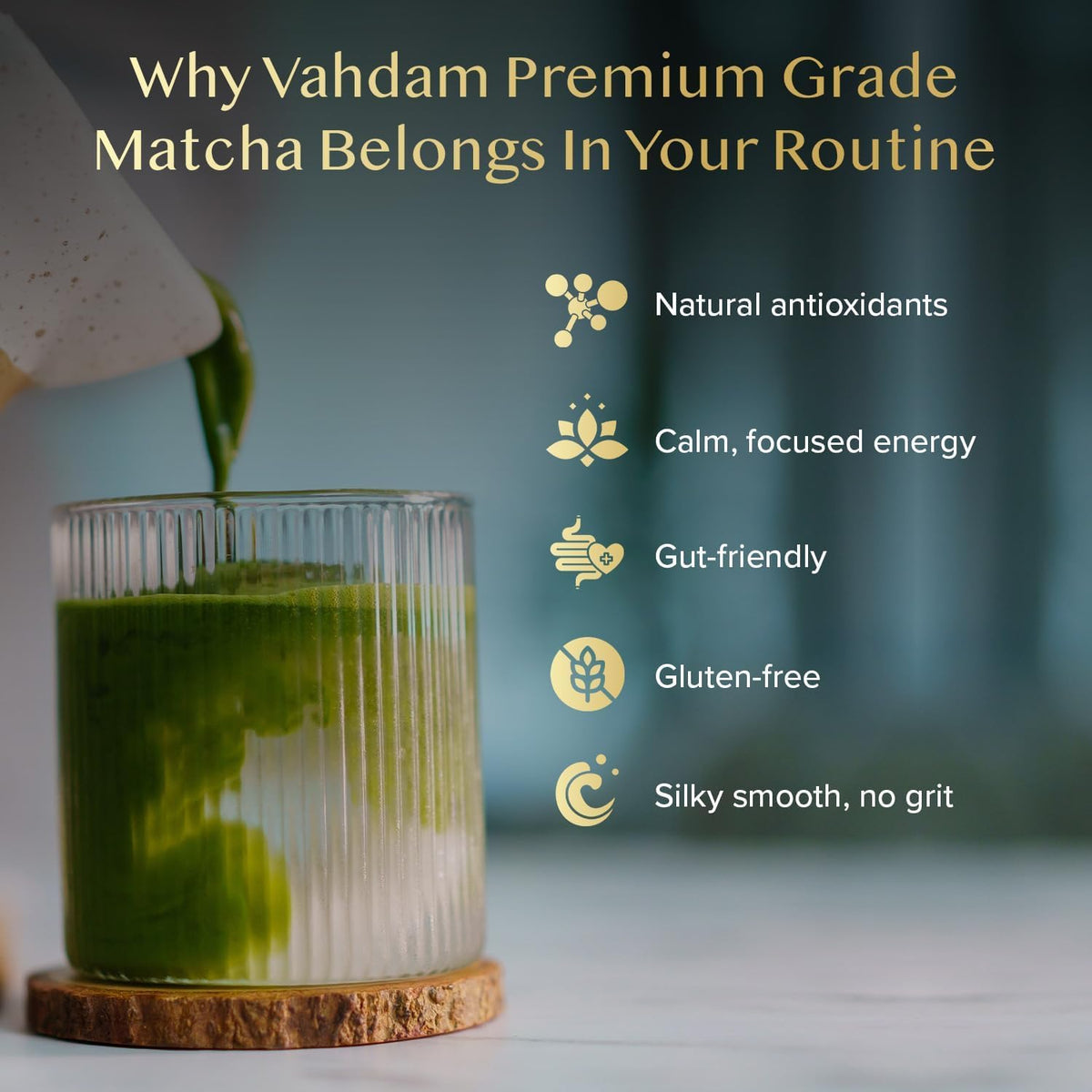 VAHDAM Premium Matcha Green Tea Powder - Smooth, Mild Taste | 50g | Shizuoka, Japan Origin 5