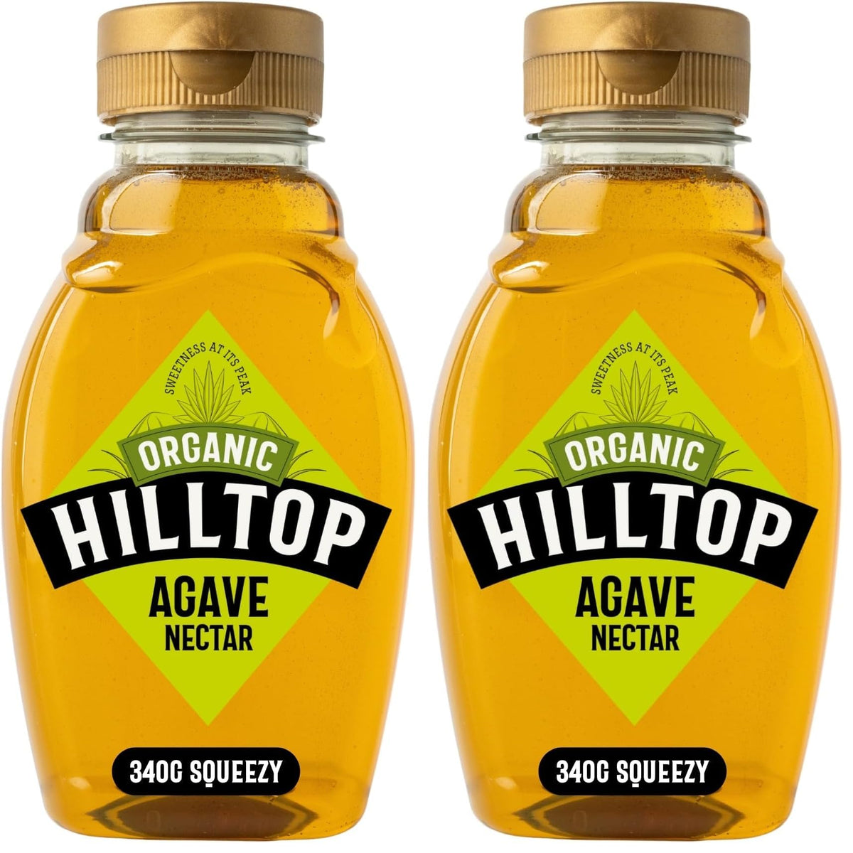 Hilltop Organic Agave Nectar - Low GI Sweetener | Vegan Friendly | 330g (Pack of 2) 1