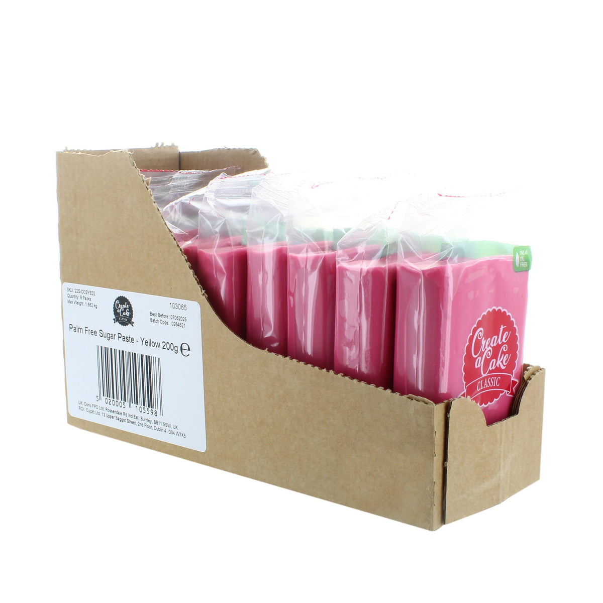 Create A Cake Pink Ready to Roll Fondant Icing - 1.6kg Pack | Palm Free Sugar Paste 4