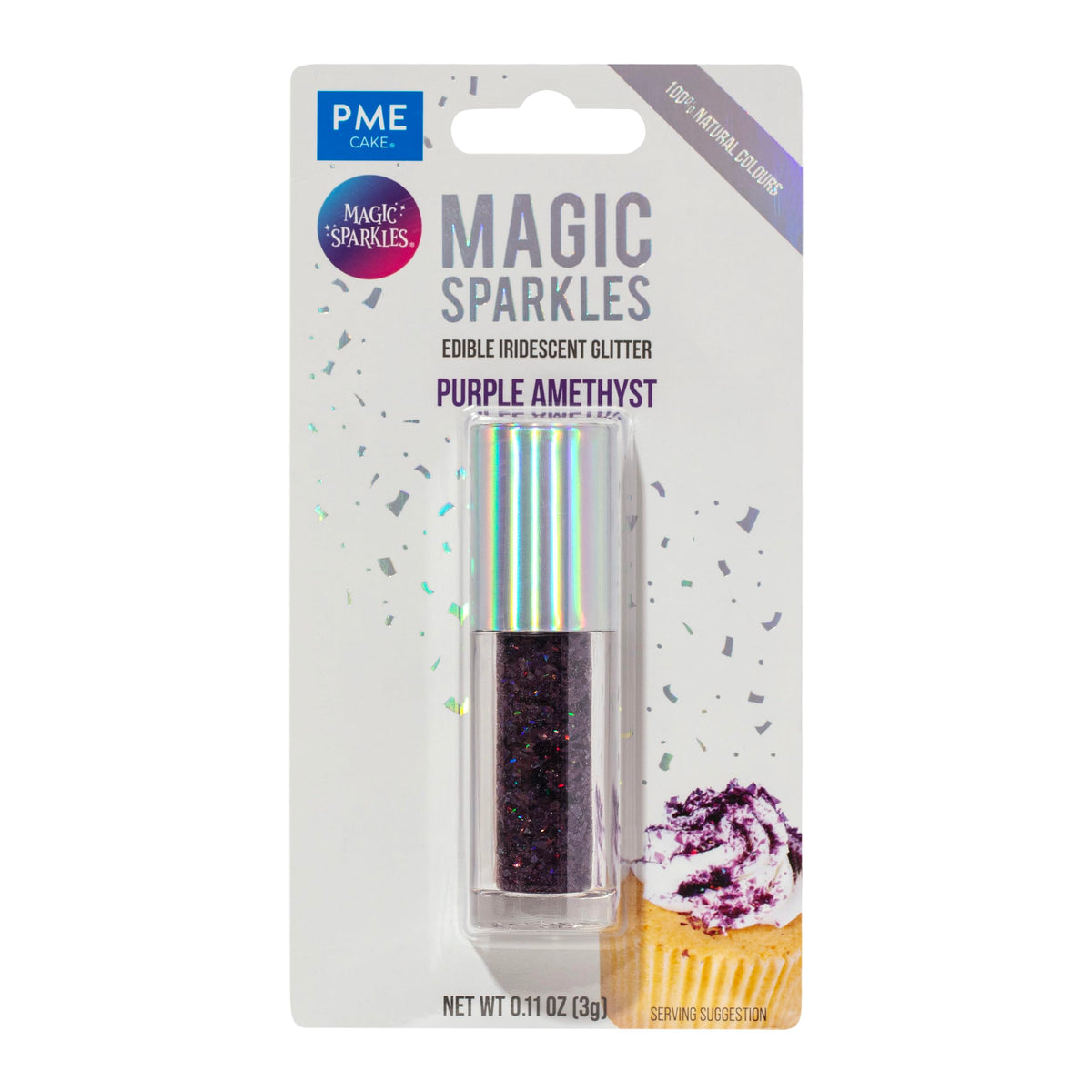 PME Magic Sparkles Edible Glitter - Purple Amethyst | 3g | Vegan-Friendly 4