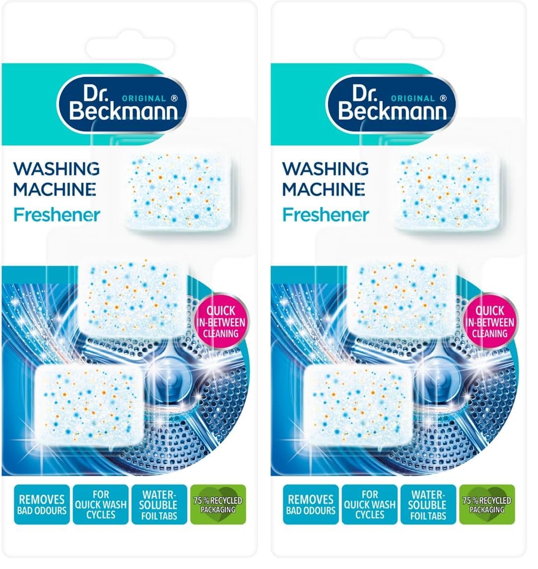 Dr. Beckmann Washing Machine Freshener Tabs - Antibacterial, Fresh Scent | 6 Tabs