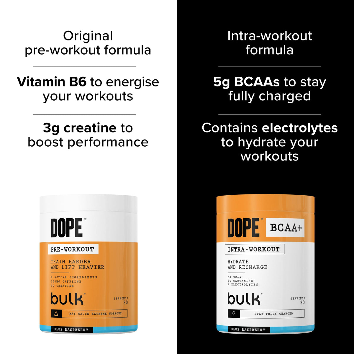 BULK POWDERS Dope BCAA+ Intra-Workout Powder - Cola | 360g | 30 Servings | 5g BCAAs 5