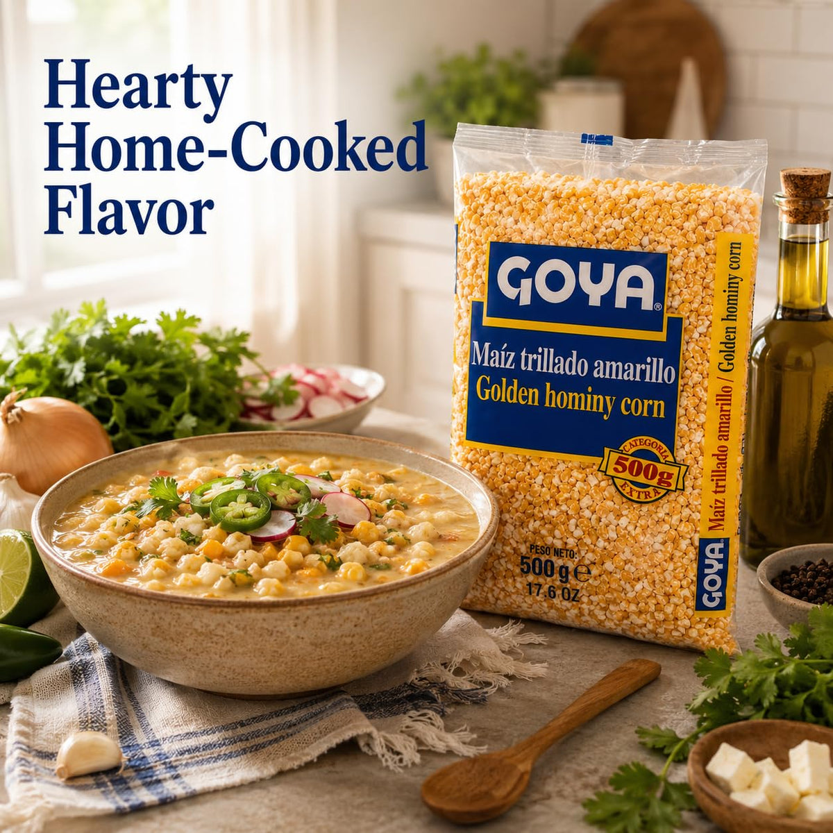 Goya Golden Hominy Corn - 100% Golden Hominy Corn | 500g 5