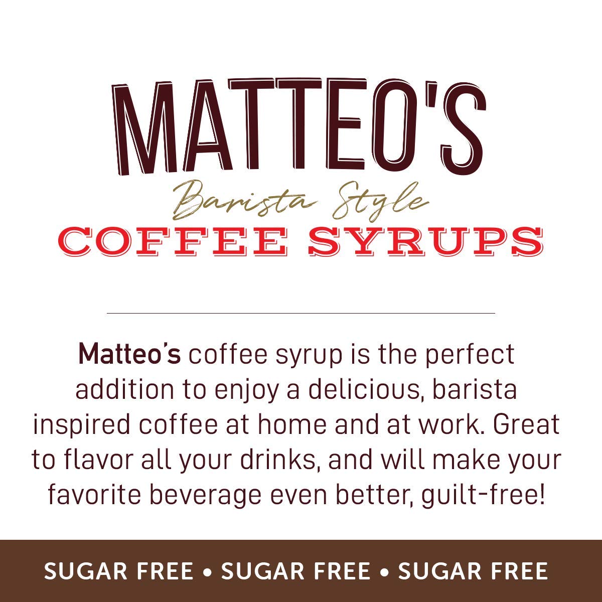 Matteo's Sugar Free Mocha Coffee Syrup - 0 Calories, 0 Added Sugars | 750 ml (Pack of 2) 7