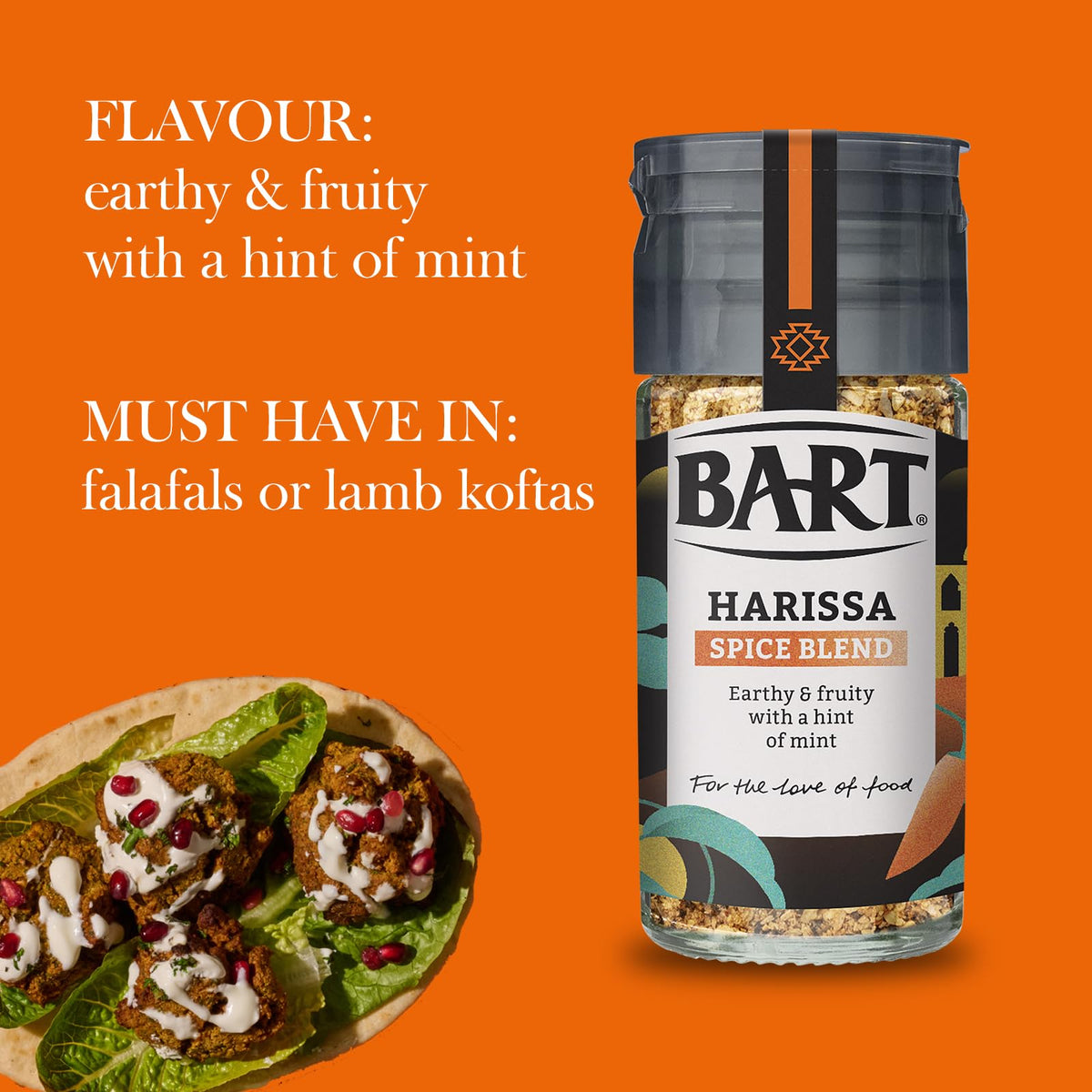BART Harissa Spice Blend - 6 x 36g Jars | Warm & Aromatic | North African & Middle Eastern Cooking