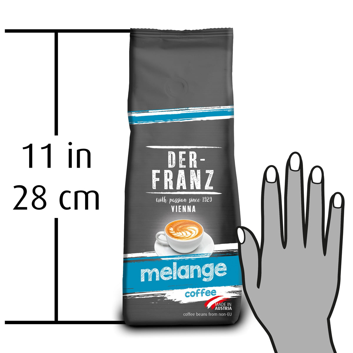 Der-Franz Melange Coffee - 1kg Pack (2 x 500g) | 100% Arabica | Medium Roast 7