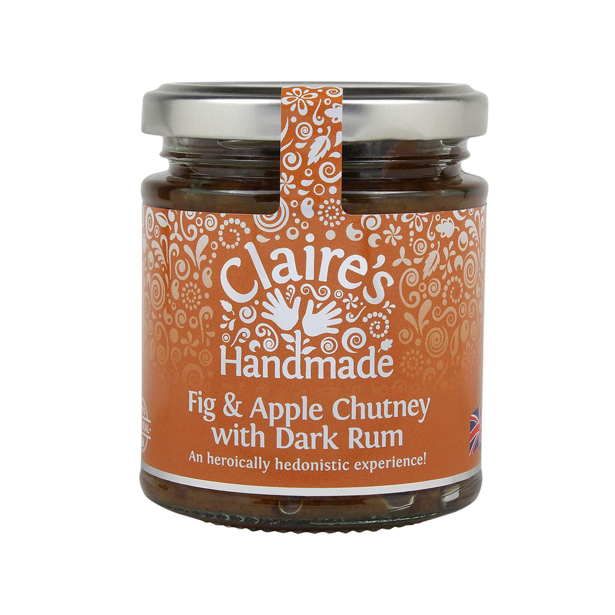 Claire's Handmade Fig & Apple Chutney with Dark Rum - 200g | Vegetarian | Vegan