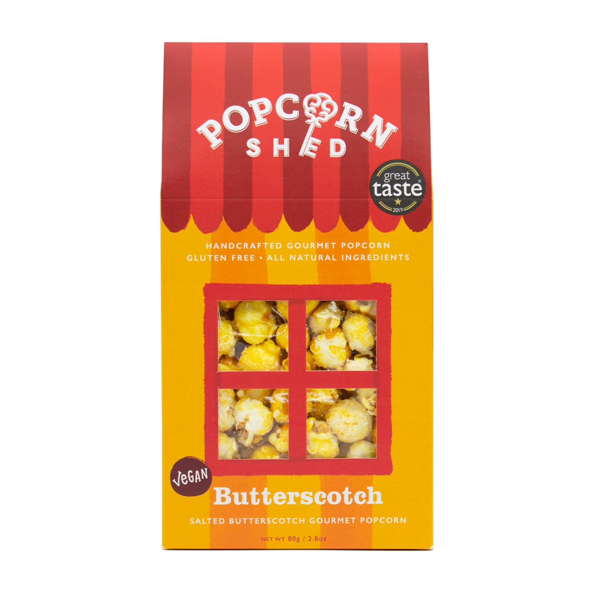 Popcorn Shed Butterscotch Gourmet Popcorn - Vegan, Sweet & Salty Flavour, 85g