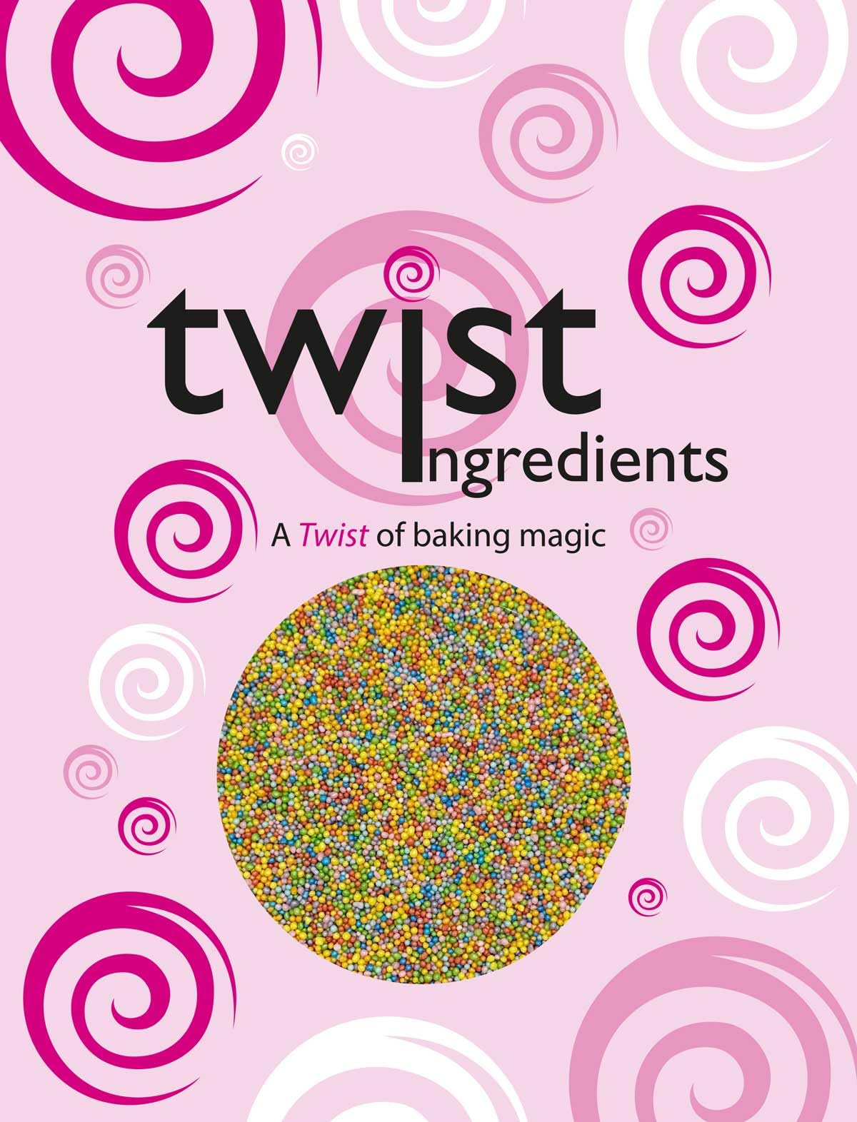 Twist Ingredients Glimmer Rainbow 100s and 1000s Sprinkles - 800g Pouch | Edible Cake Toppers 1
