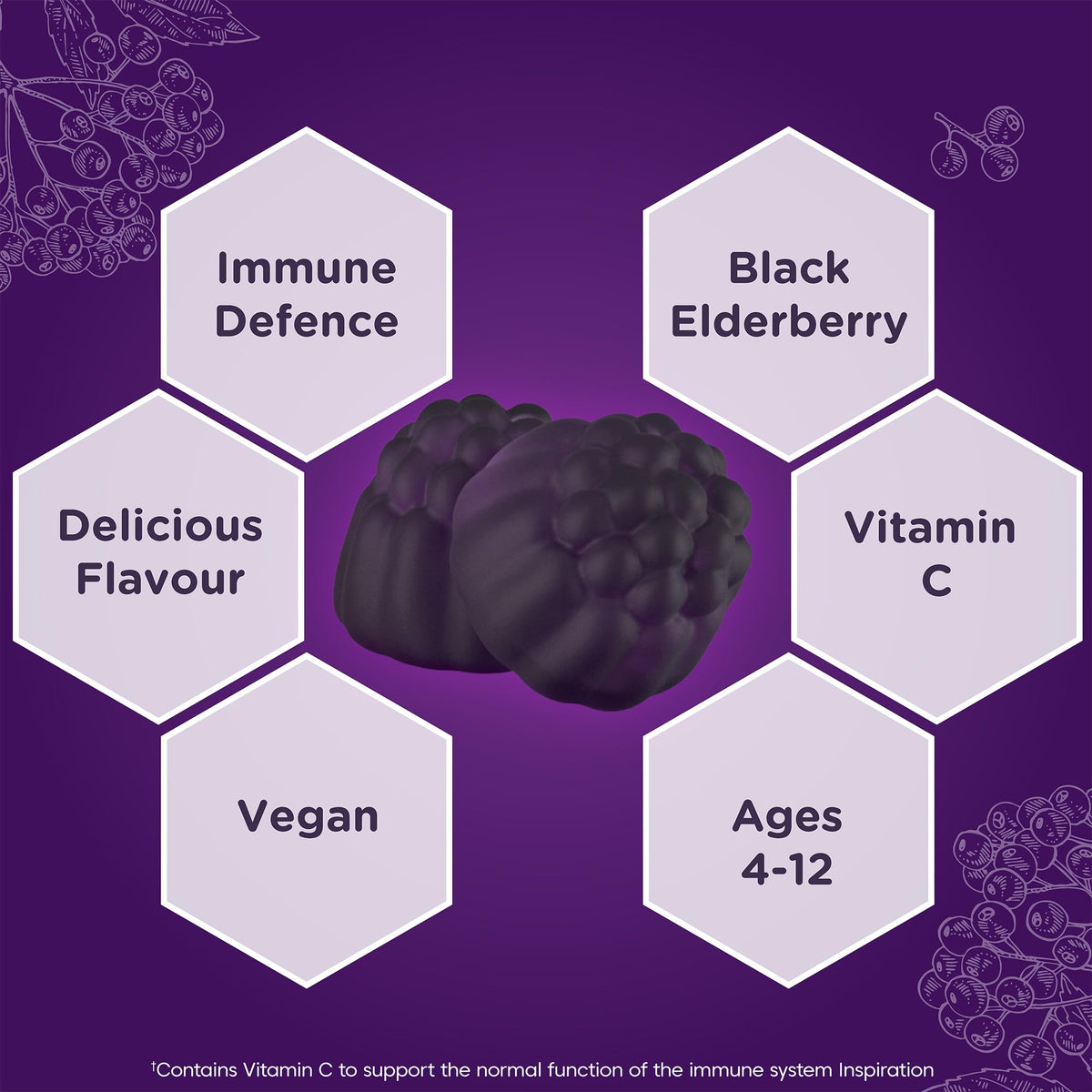 Sambucol Kids Gummies - Immune Support | 30 Count (Pack of 3) | Elderberry Flavour 3