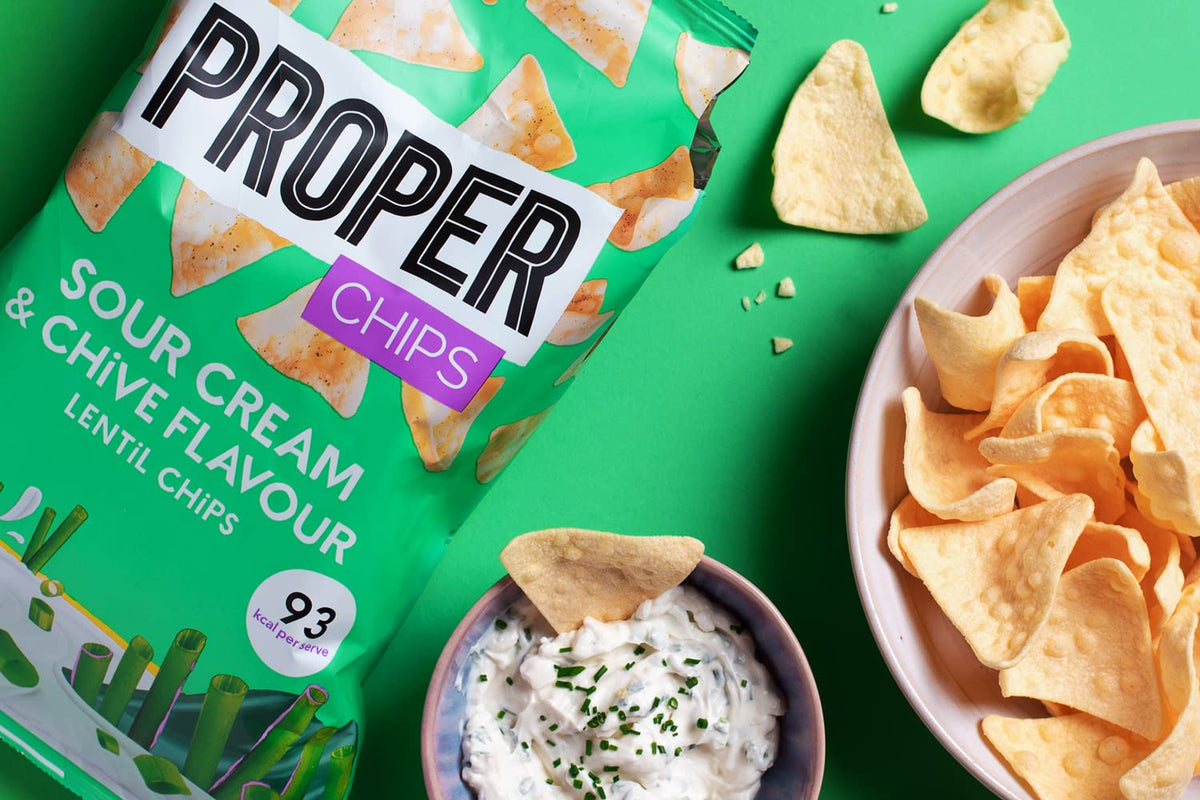 PROPER Lentil Chips Sour Cream & Chives Multipack - Vegan & Gluten Free | 24 Count 4