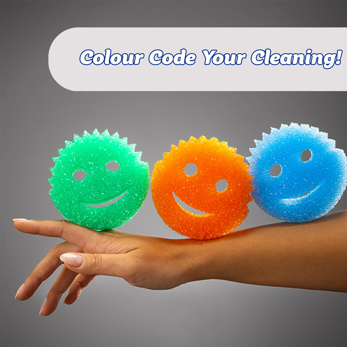 Scrub Daddy Colors Sponges - Temperature Controlled, Non-Scratch, Odor Resistant | 2 Pack 8