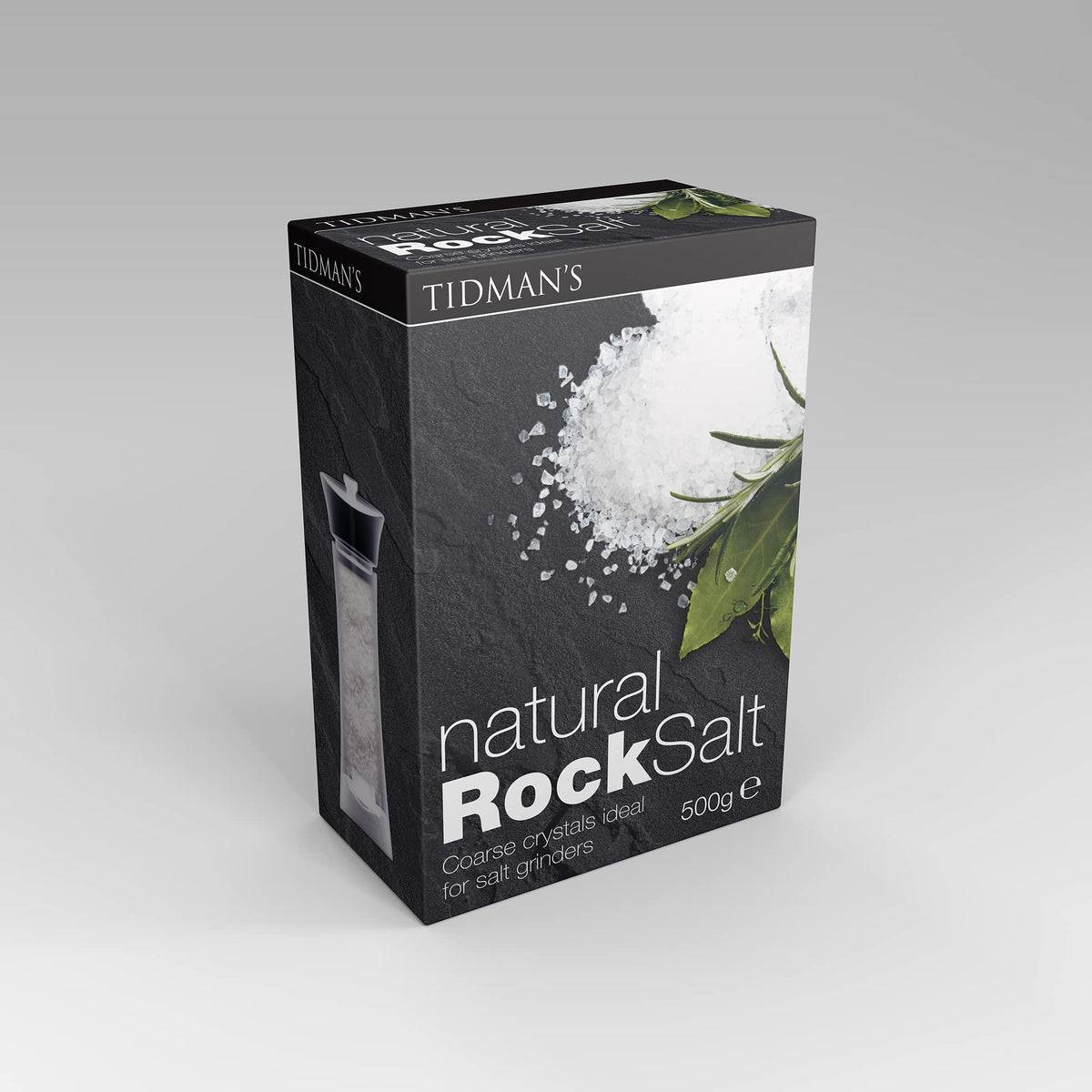 Tidmans Natural Rock Salt - Coarse Crystals for Grinding | 500 g (Pack of 2)