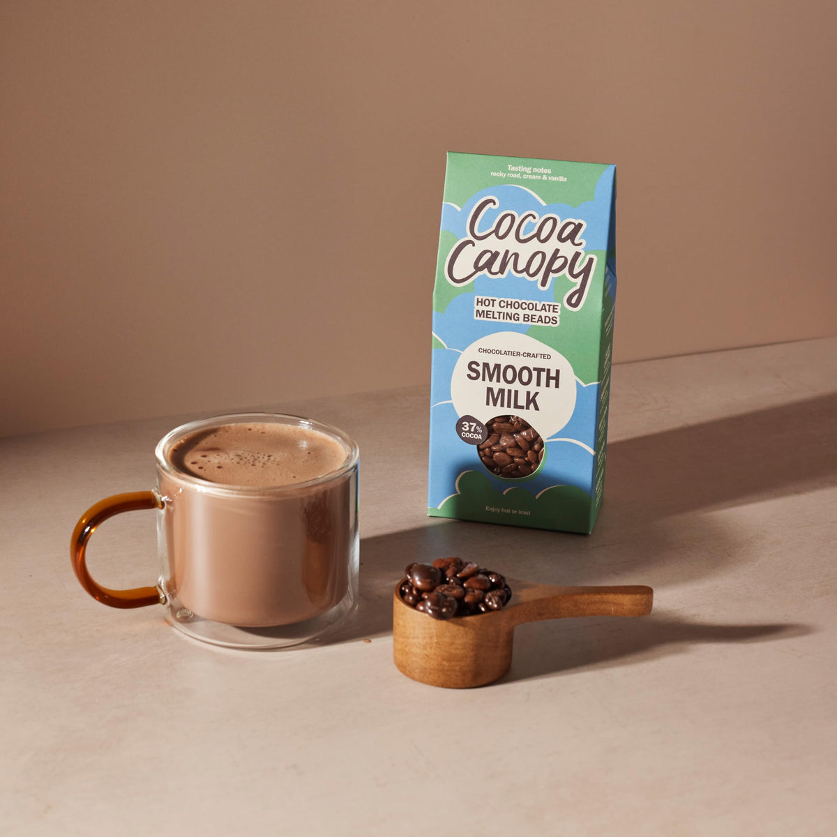 Cocoa Canopy Smooth Milk Hot Chocolate Melting Beads - 37% Cocoa | 300g | Vegetarian & Gluten Free 3