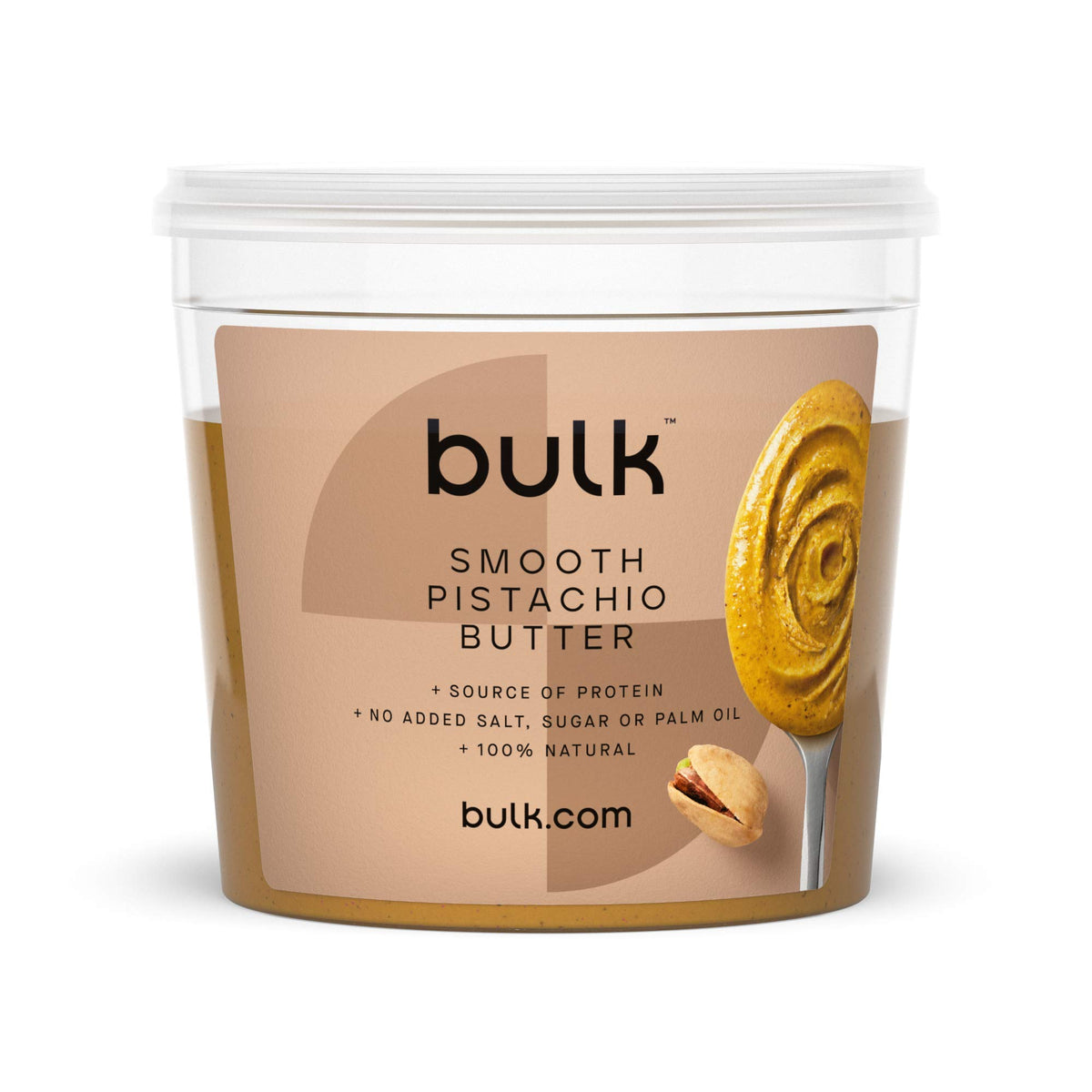 BULK POWDERS Natural Pistachio Butter - Smooth, 1kg Tub | 23g Protein per 100g | Vegetarian