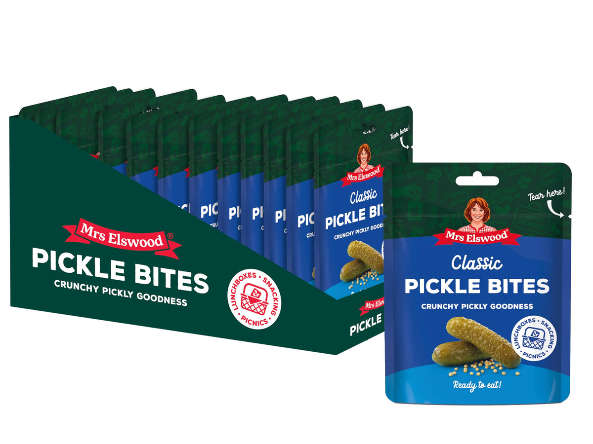 Mrs Elswood Classic Pickle Bites - 50g Pouches (Pack of 12)