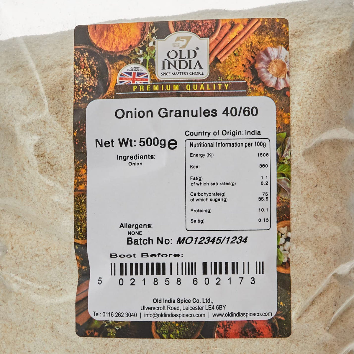 Old India Onion Powder - 100% Natural, Additive-Free | 500g
