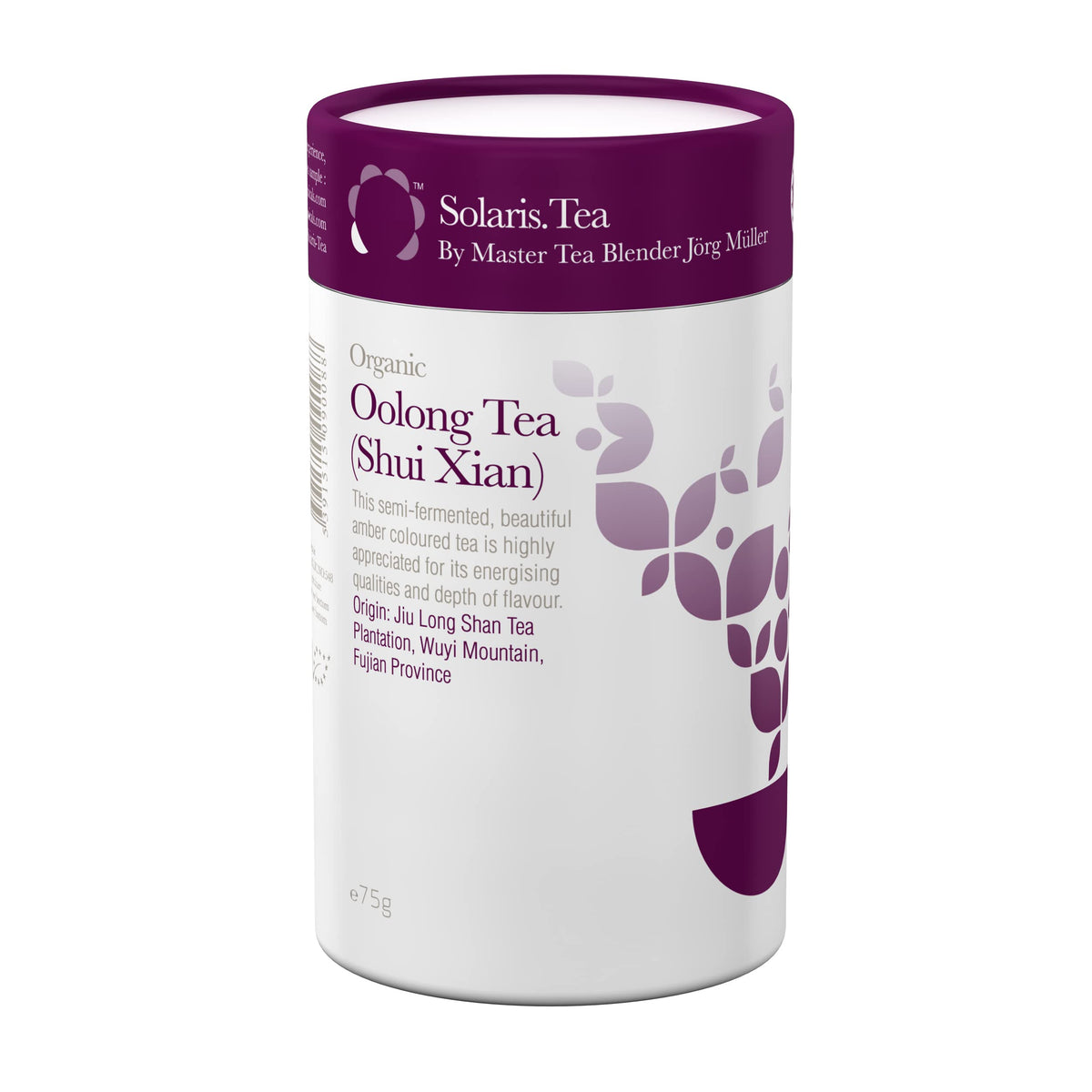 Solaris Tea Organic Loose Whole Leaf Oolong Shui Xian Tea - 75g 1