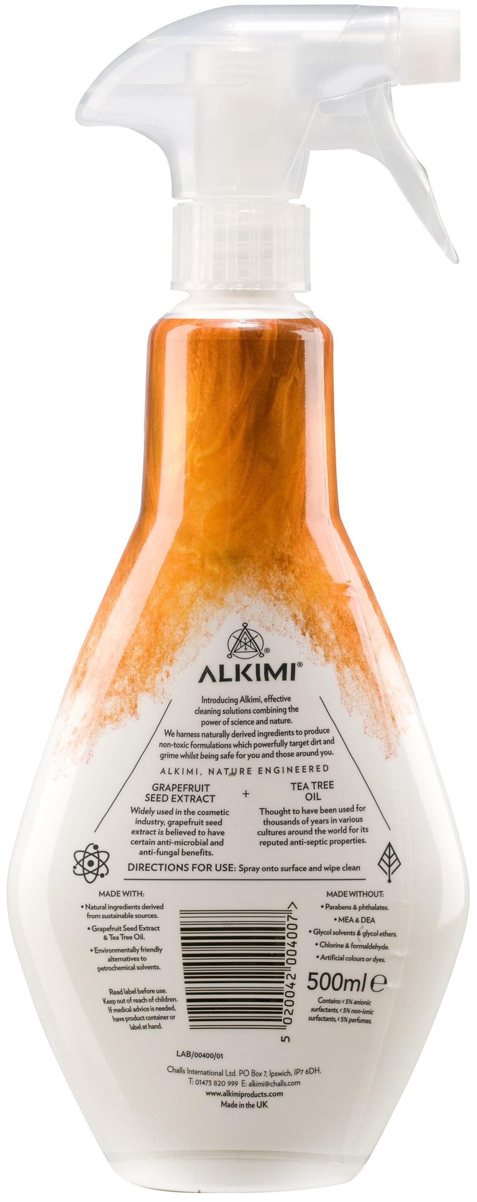 ALKIMI Kitchen Cleaning Spray - Powerful Grease & Grime Removal, Natural Ingredients, Pack of 3 x 500ml 3