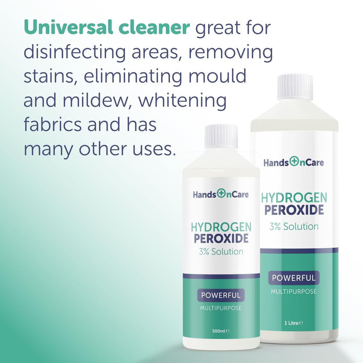 HandsOnCare Hydrogen Peroxide 3% All-Purpose Cleaner & Stain Remover - 500ml Liquid 4