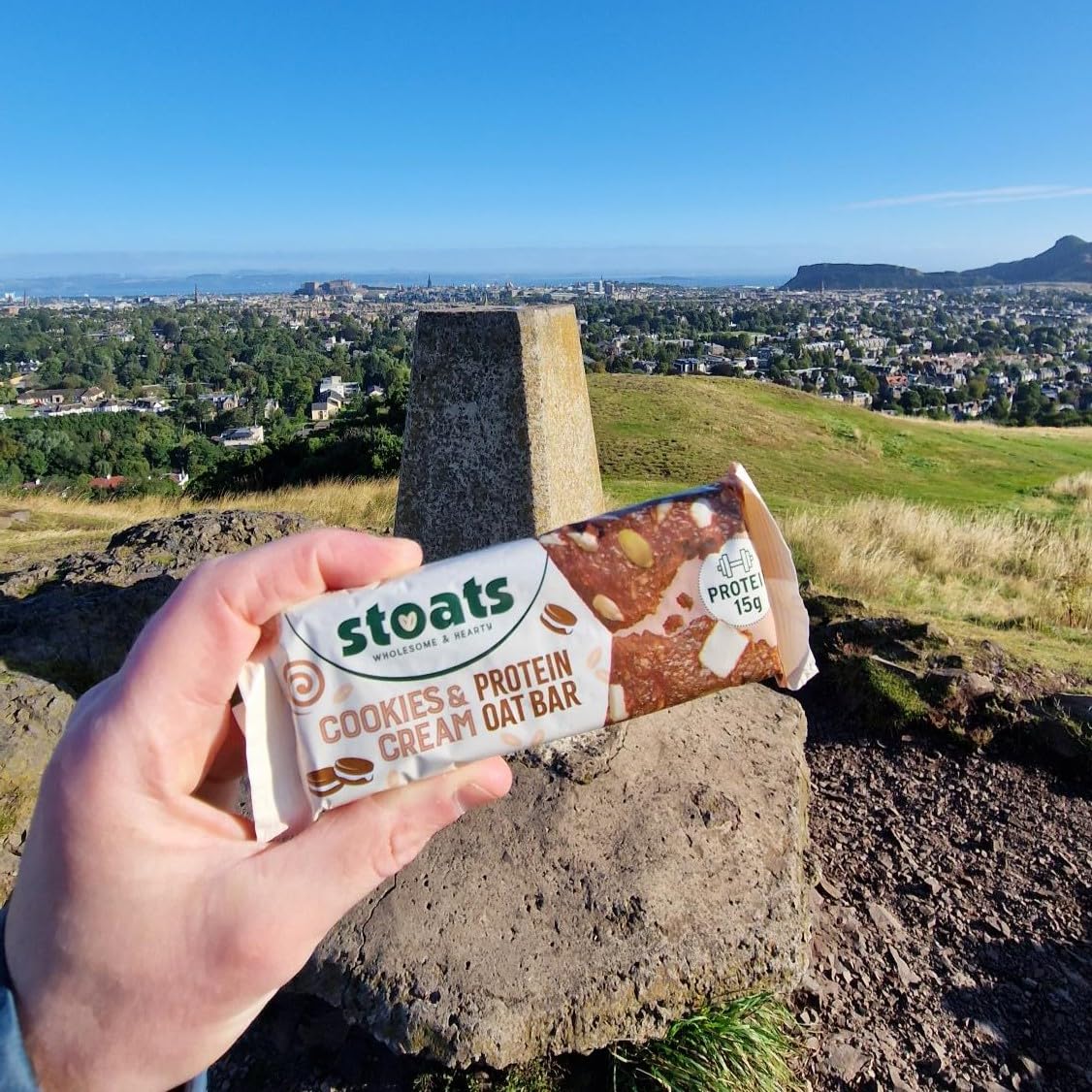 Stoats Cookies & Cream Protein Oat Bars - 16 Pack | High Protein & Fibre 3