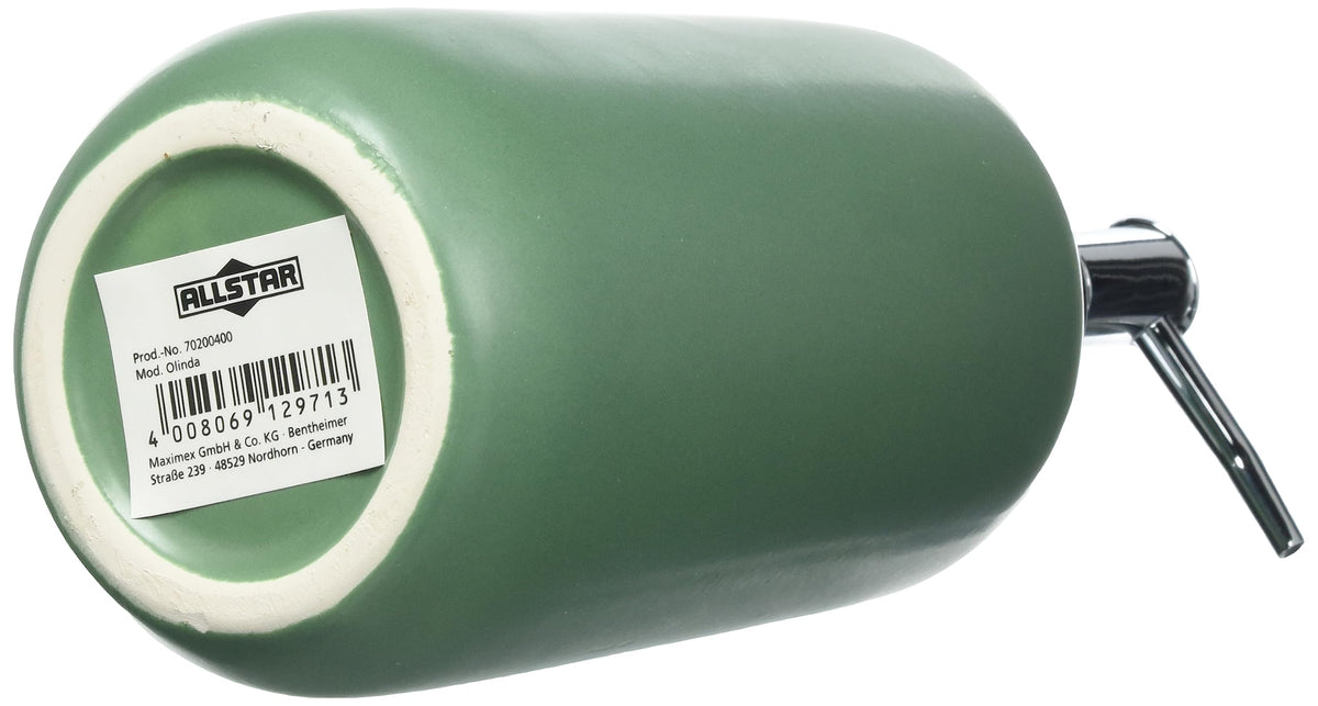 Allstar Olinda Refillable Hand Soap Dispenser - Frosted Green Ceramic, 500ml Capacity 4