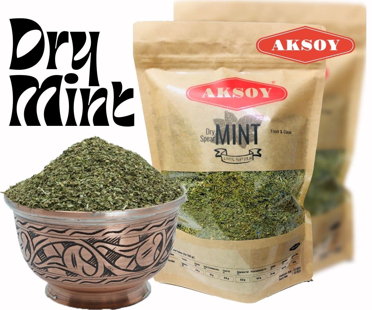 AKSOY Dried Peppermint Leaf - 1KG (4 x 250g Packs) | Natural, Premium Quality, Resealable Pouches 3