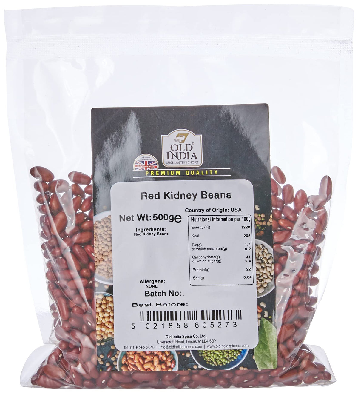 Old India Red Kidney Beans - 500g Bag | Natural, GMO Free 1