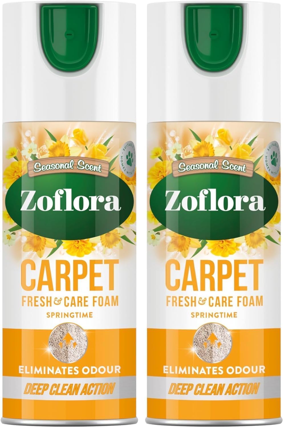 Zoflora Springtime Carpet Foam - Eliminates Odours & Freshens | 400ml Foam