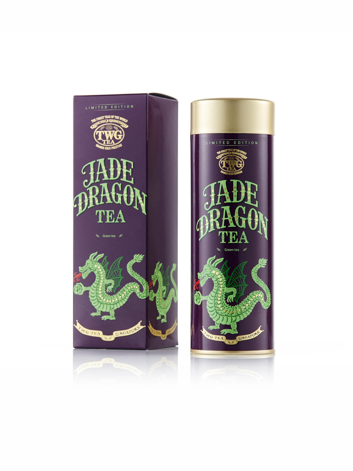 TWG Tea Jade Dragon Tea - Loose Leaf Green Tea | 100g | Intense & Flavourful