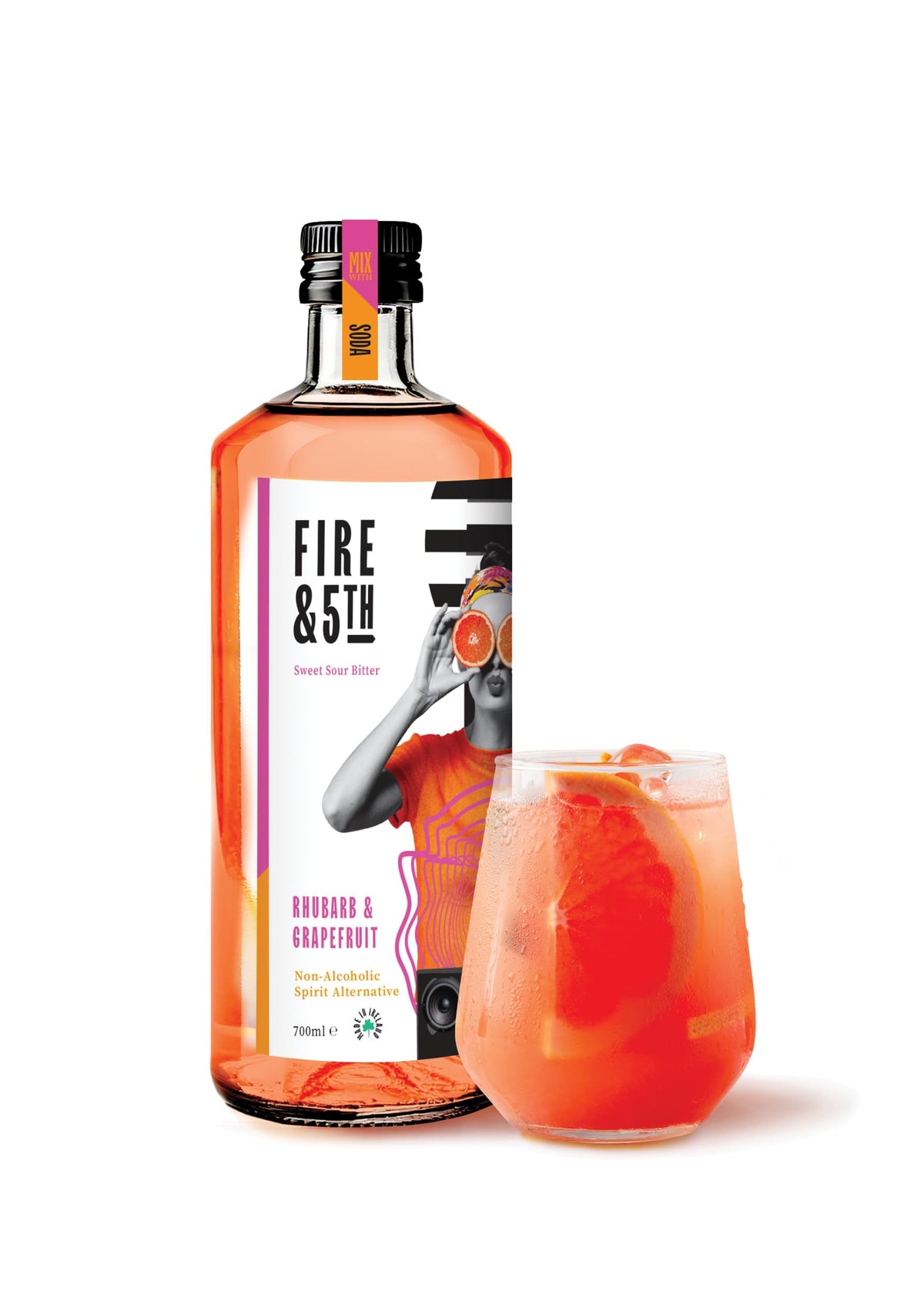 Fire & 5th Rhubarb & Grapefruit Alcohol-Free Spirit Alternative - 700ml