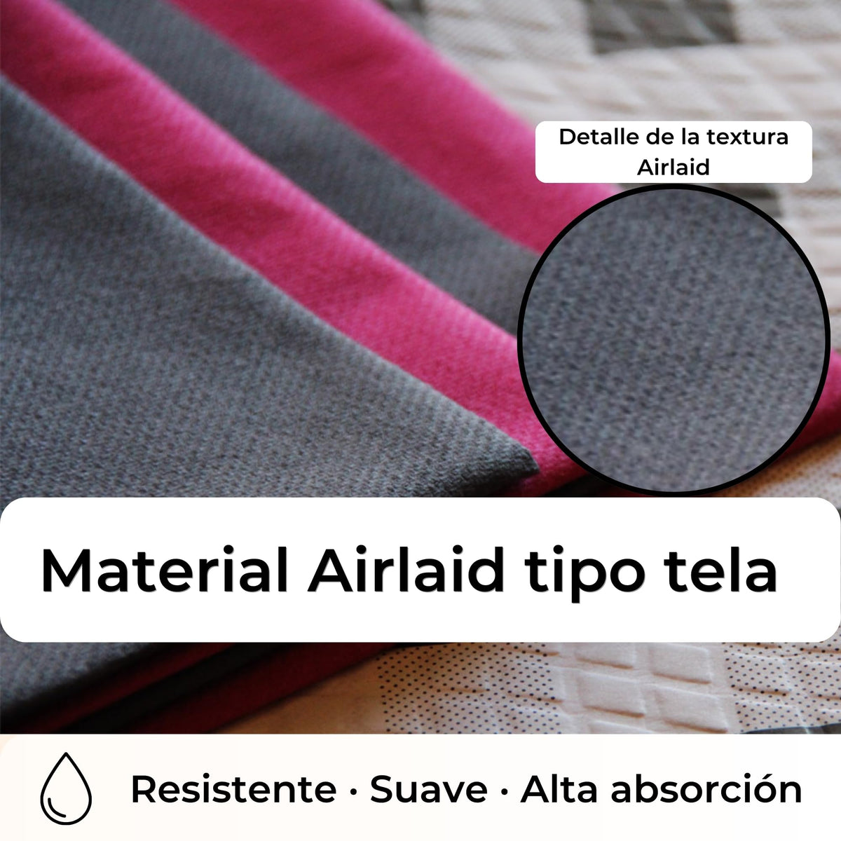 Morigami Airlaid Napkins - 40x40cm, 1/4 Fold, Pack of 50, Breton Grey