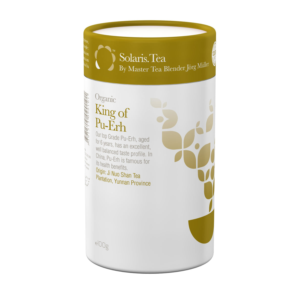 Solaris Tea Organic Loose Whole Leaf King of Pu Erh - Aged 6 Years | 100g | Gold Star Winner 1