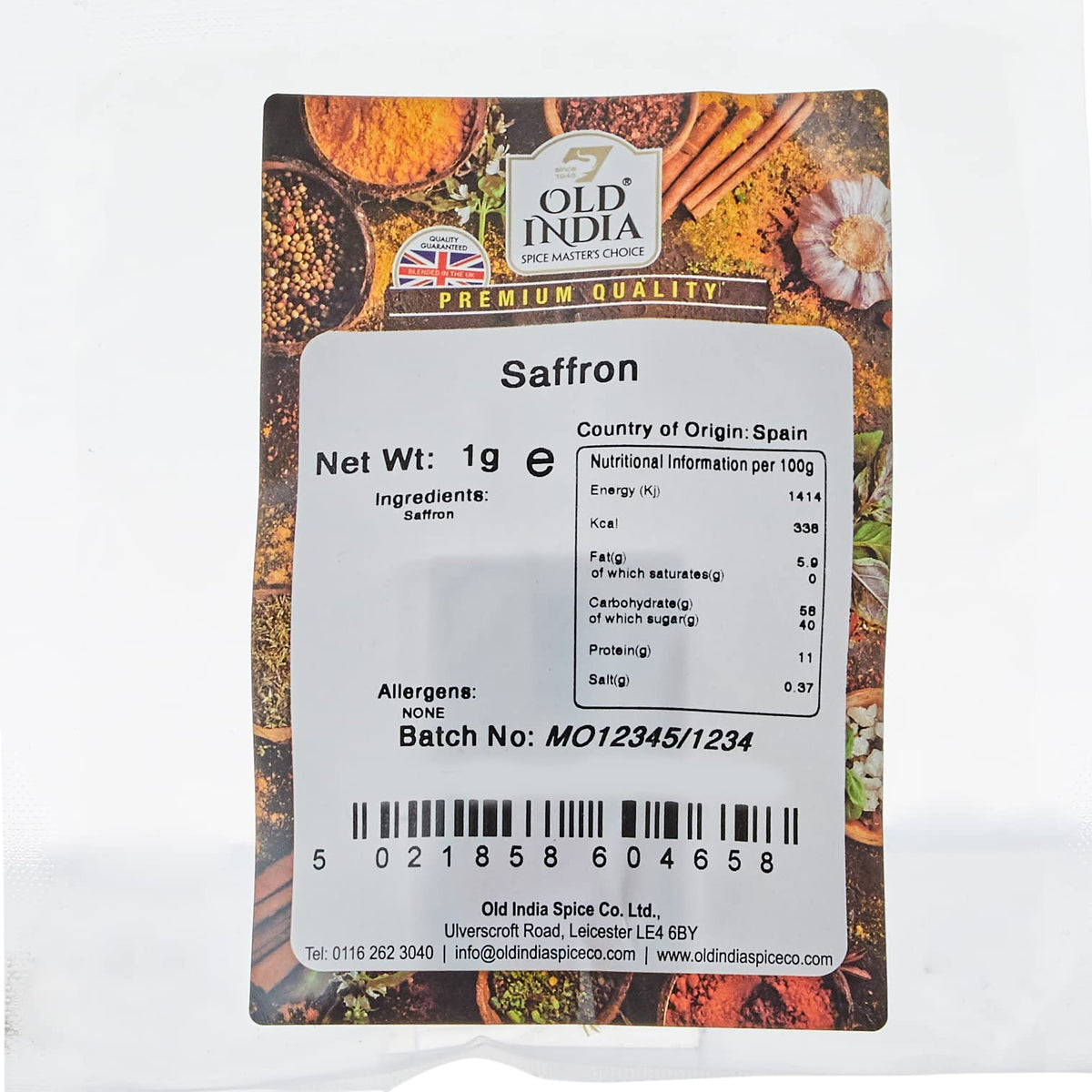 Old India Saffron Threads - 1g | Natural, GMO-Free, 2-Year Shelf Life 2