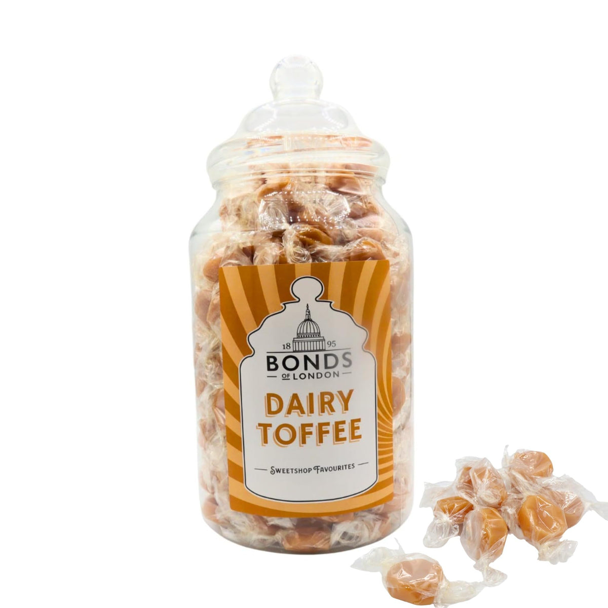 Bonds of London Deluxe Dairy Toffee Jar - 1.7kg Traditional British Toffee 3